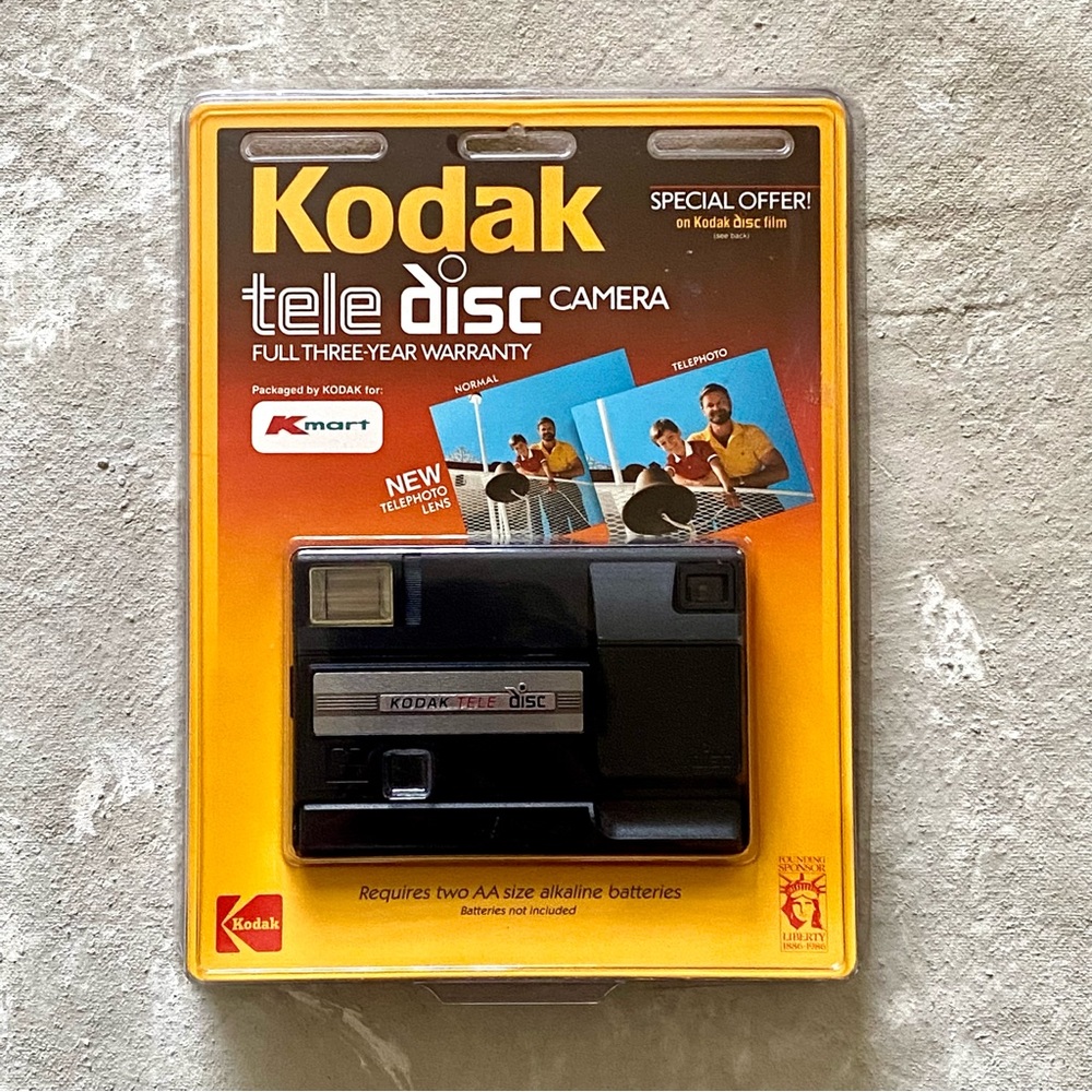 Deadstock Kodak Tele Disc Camera - New In Package - K-Mart 1985 USA